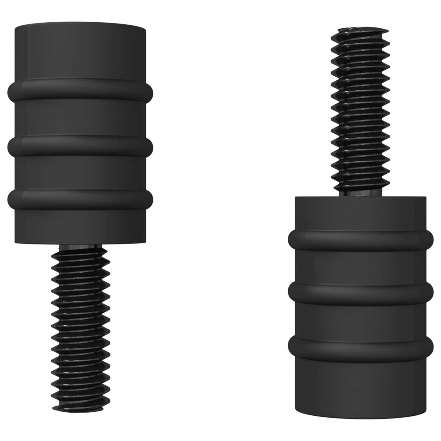 Vite di Standoff 2 pcs Nero M4 Gomma e Acciaio