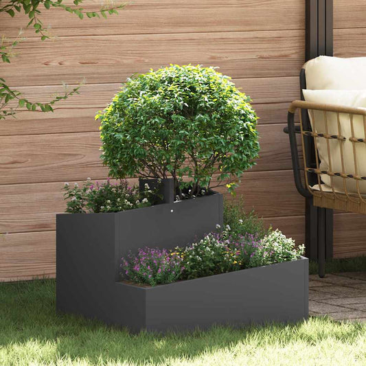 Vaso da giardino Nero 60 x 60 x 50 cm Acciaio