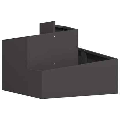 Vaso da giardino Nero 60 x 60 x 50 cm Acciaio