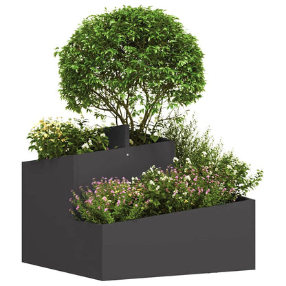 Vaso da giardino Nero 60 x 60 x 50 cm Acciaio