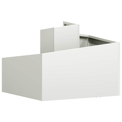 Vaso da giardino Bianco 60 x 60 x 50 cm Acciaio