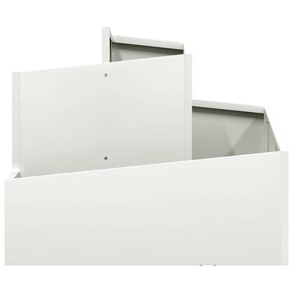 Vaso da giardino Bianco 60 x 60 x 50 cm Acciaio