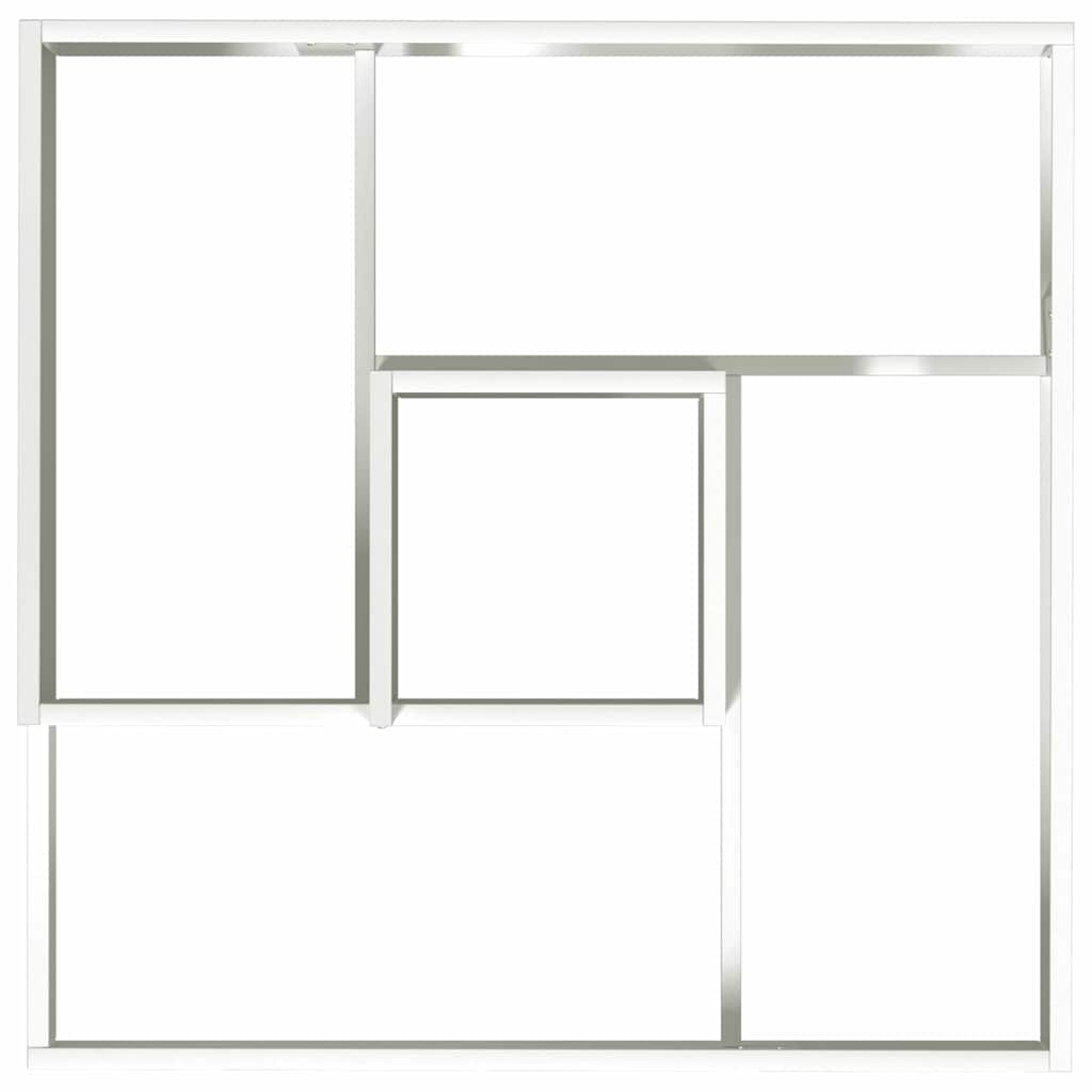 Vaso da giardino Bianco 60 x 60 x 50 cm Acciaio