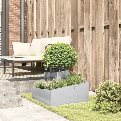 Vaso da giardino Argento 60 x 60 x 50 cm Acciaio inossidabile