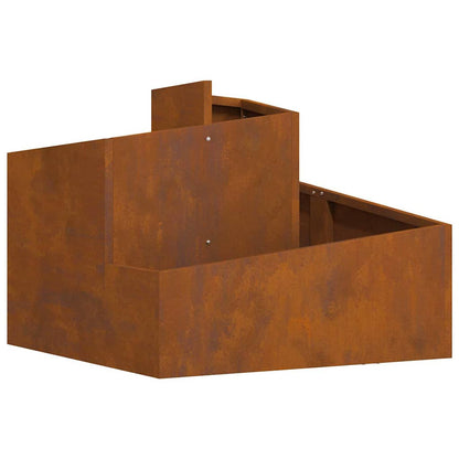 Vaso da giardino Marrone 60 x 60 x 50 cm acciaio corten