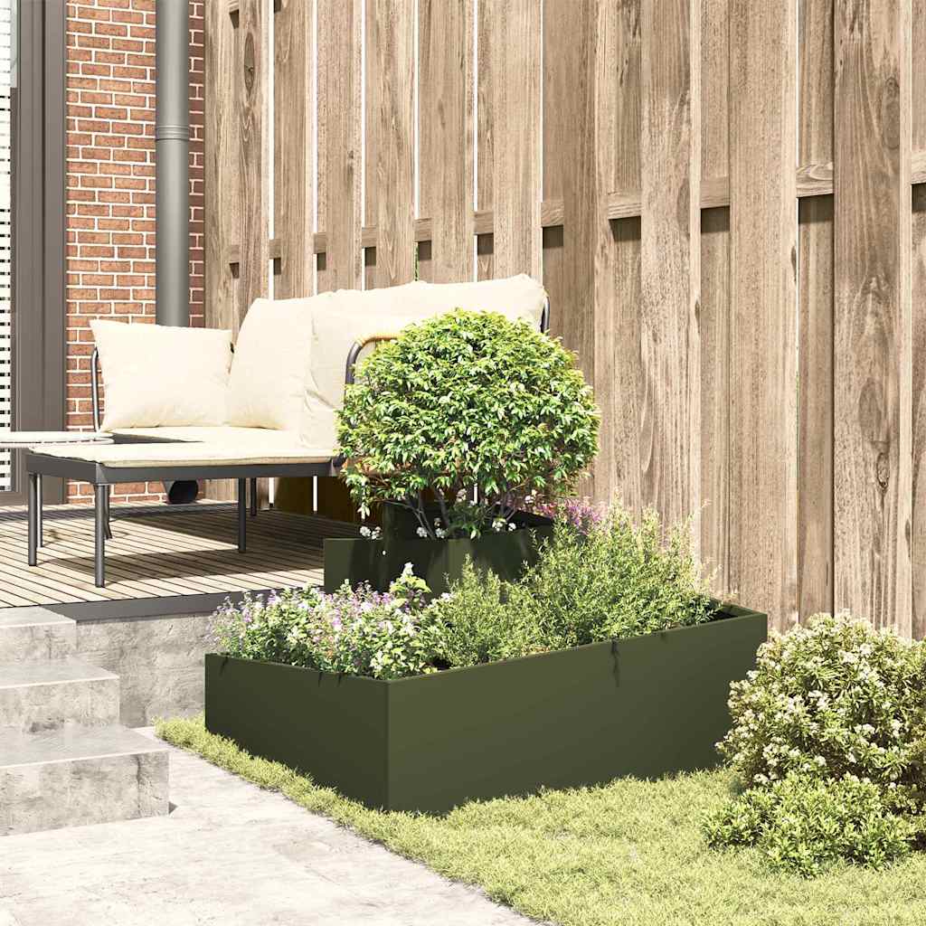 Vaso da giardino Oliver verde 80 x 80 x 50 cm