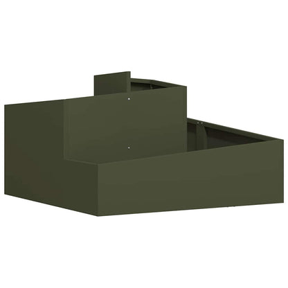 Vaso da giardino Oliver verde 80 x 80 x 50 cm