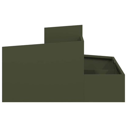 Vaso da giardino Oliver verde 80 x 80 x 50 cm