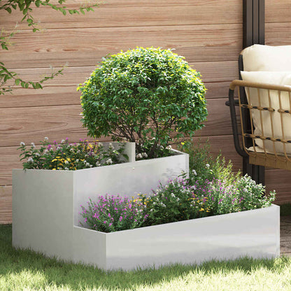 Vaso da giardino Argento 80 x 80 x 50 cm Acciaio inossidabile