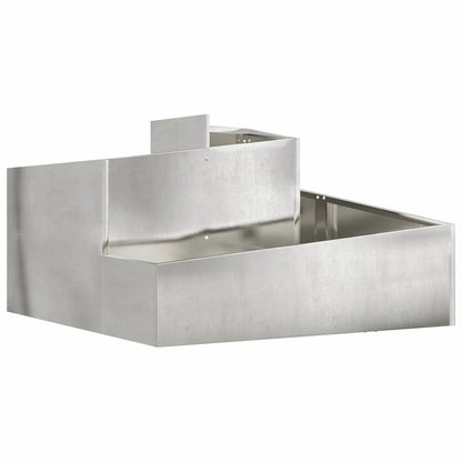 Vaso da giardino Argento 80 x 80 x 50 cm Acciaio inossidabile