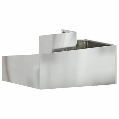 Vaso da giardino Argento 80 x 80 x 50 cm Acciaio zincato