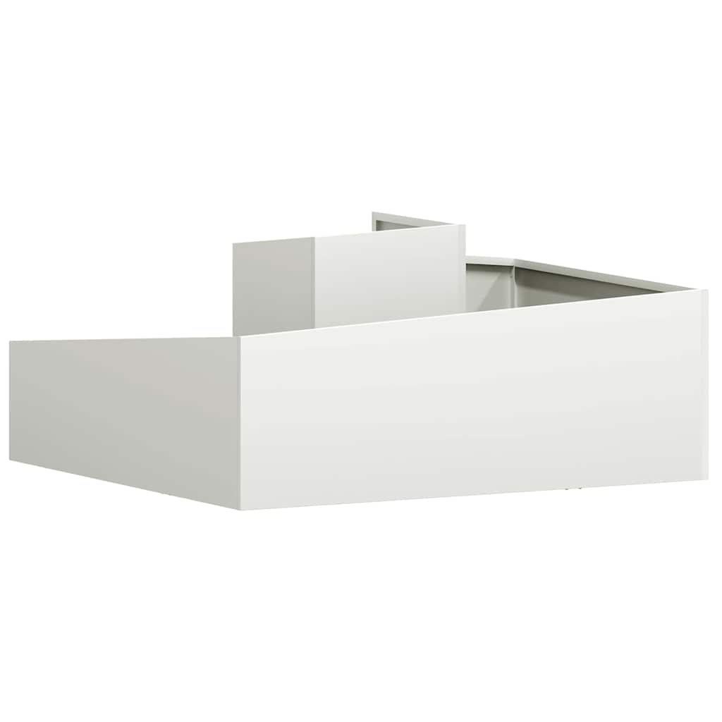 Vaso da giardino Bianco 100 x 100 x 50 cm Acciaio
