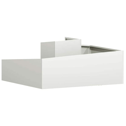 Vaso da giardino Bianco 100 x 100 x 50 cm Acciaio