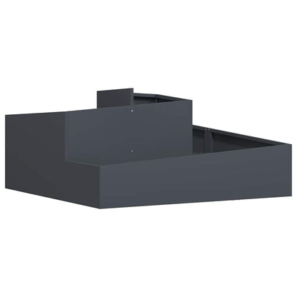 Vaso da giardino Antracite 100 x 100 x 50 cm Acciaio