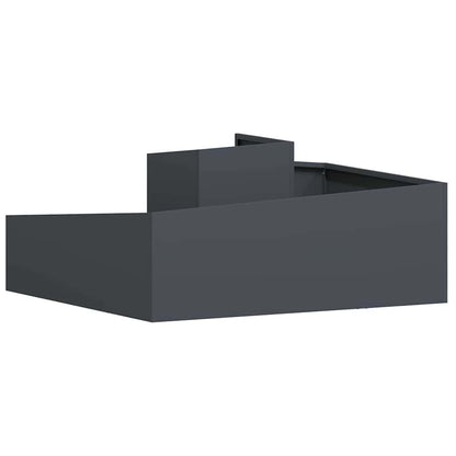 Vaso da giardino Antracite 100 x 100 x 50 cm Acciaio