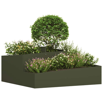 Vaso da giardino Oliver verde 100 x 100 x 50 cm Acciaio