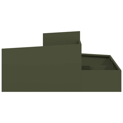 Vaso da giardino Oliver verde 100 x 100 x 50 cm Acciaio