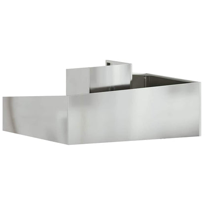 Vaso da giardino Argento 100 x 100 x 50 cm Acciaio zincato