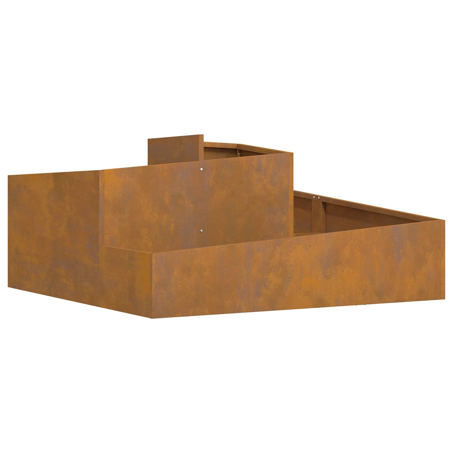 Vaso da giardino Marrone 100 x 100 x 50 cm Acciaio CorTen
