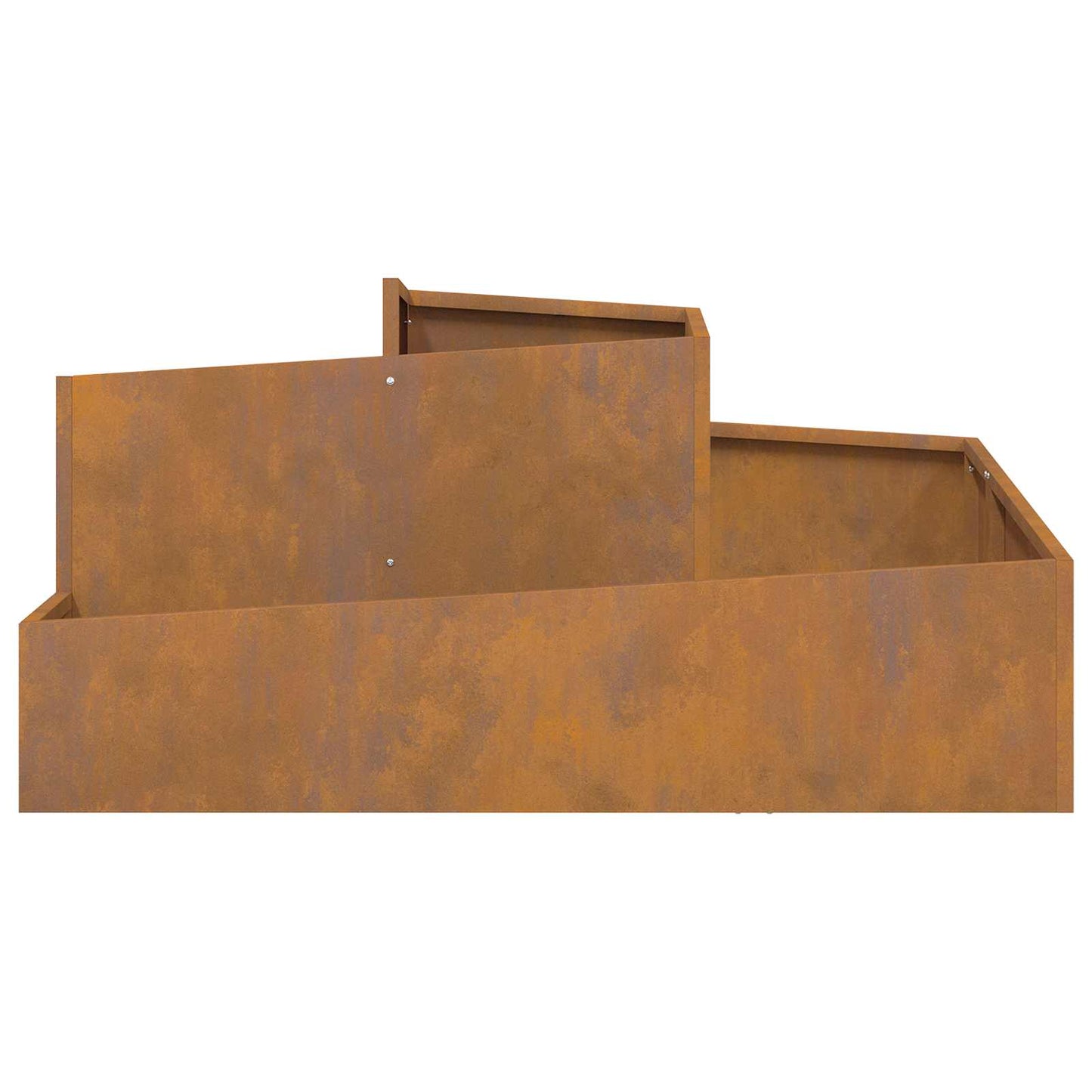 Vaso da giardino Marrone 100 x 100 x 50 cm Acciaio CorTen