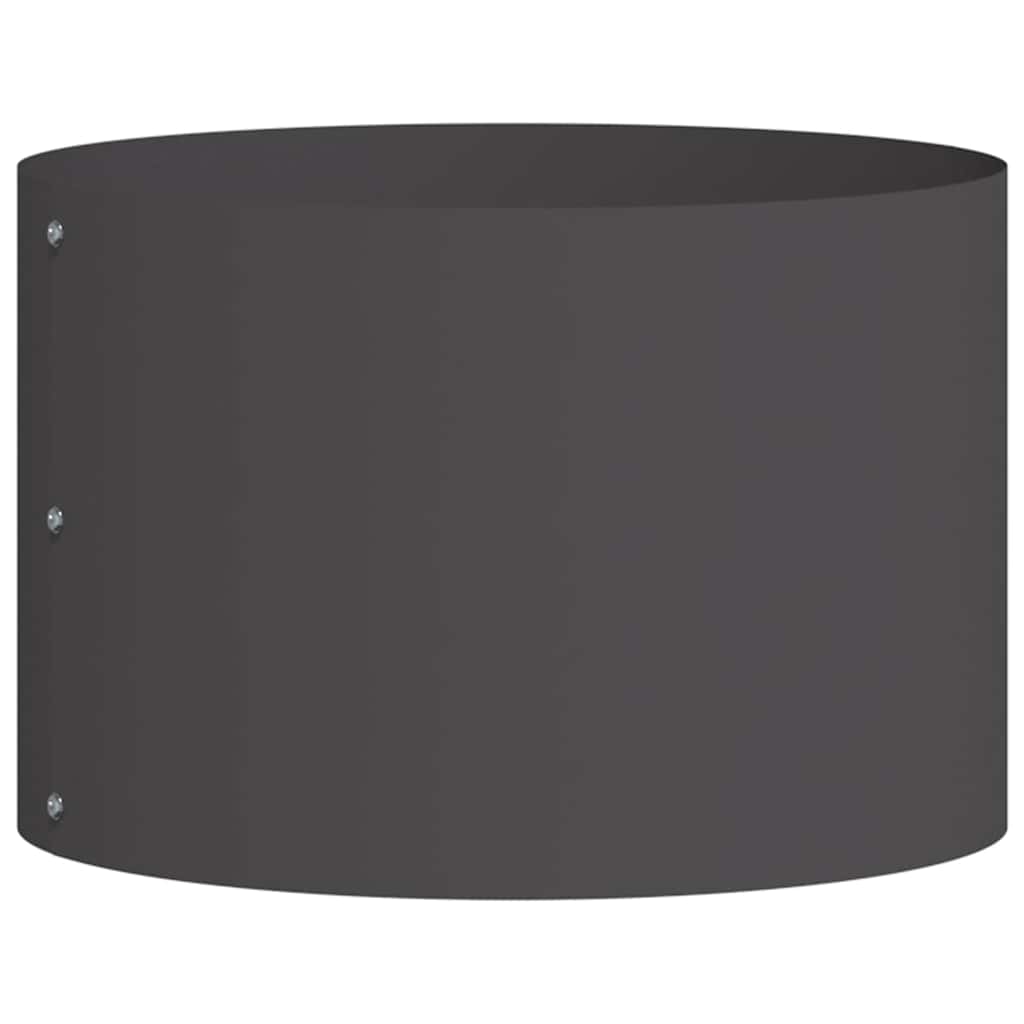 Vasi da giardino 5 pcs Nero 30 x 30 x 20 cm Acciaio