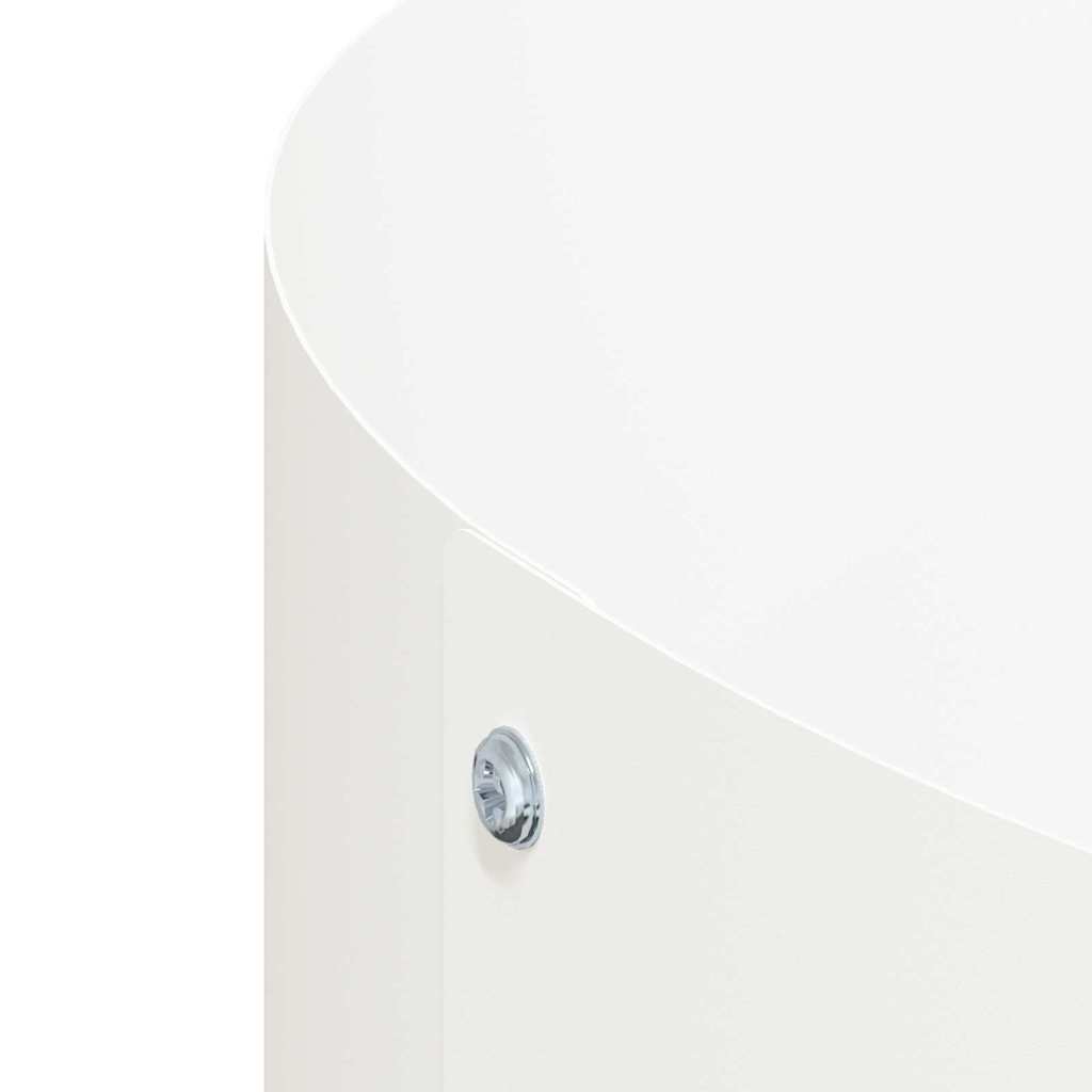 Vasi da giardino 5 pcs Bianco 30 x 30 x 20 cm Acciaio
