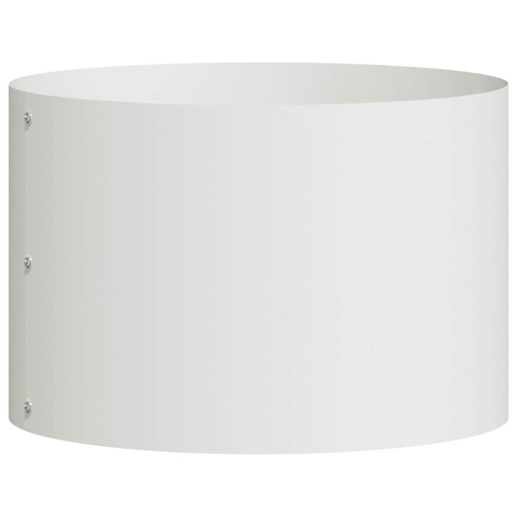 Vasi da giardino 5 pcs Bianco 30 x 30 x 20 cm Acciaio