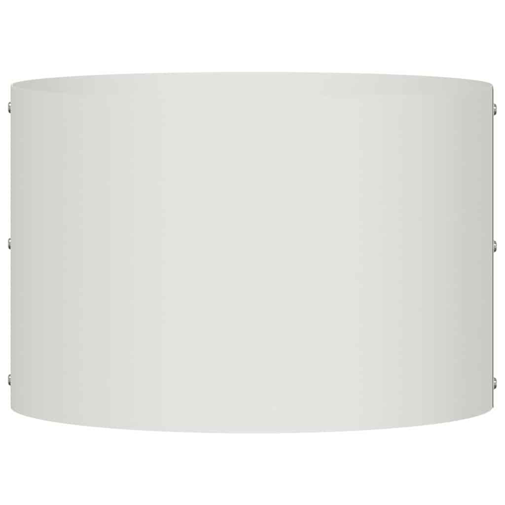 Vasi da giardino 5 pcs Bianco 30 x 30 x 20 cm Acciaio