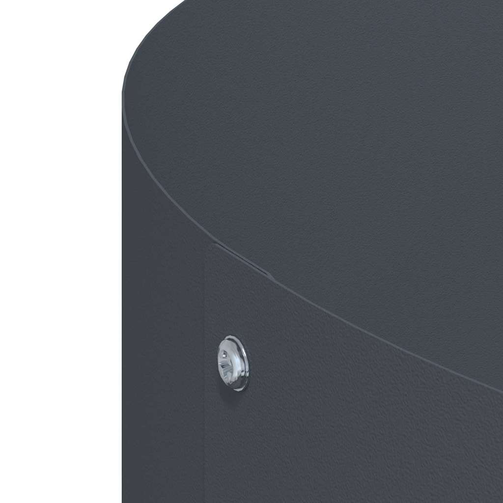 Vaso da giardino Antracite 30 x 30 x 20 cm Acciaio