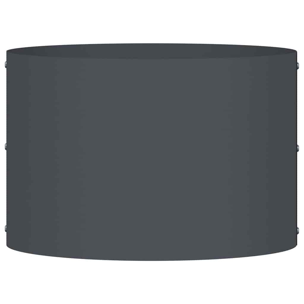 Vaso da giardino Antracite 30 x 30 x 20 cm Acciaio