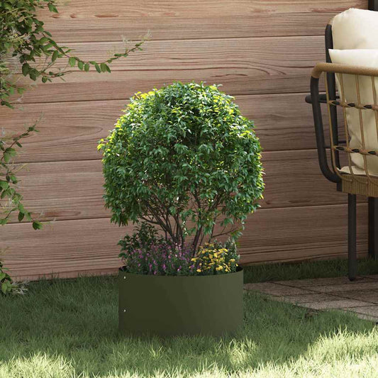 Vaso da giardino Oliver verde 30 x 30 x 20 cm Acciaio