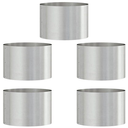 Vasi da giardino 5 pcs Argento 30 x 30 x 20 cm