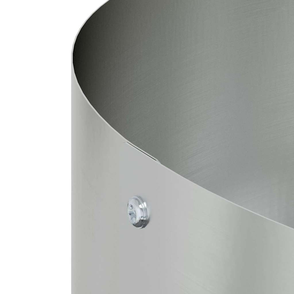 Vasi da giardino 5 pcs Argento 30 x 30 x 20 cm Acciaio zincato