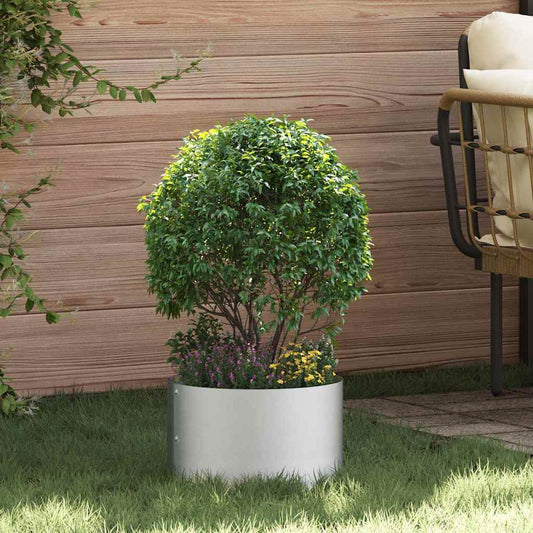 Vasi da giardino 5 pcs Argento 30 x 30 x 20 cm Acciaio zincato