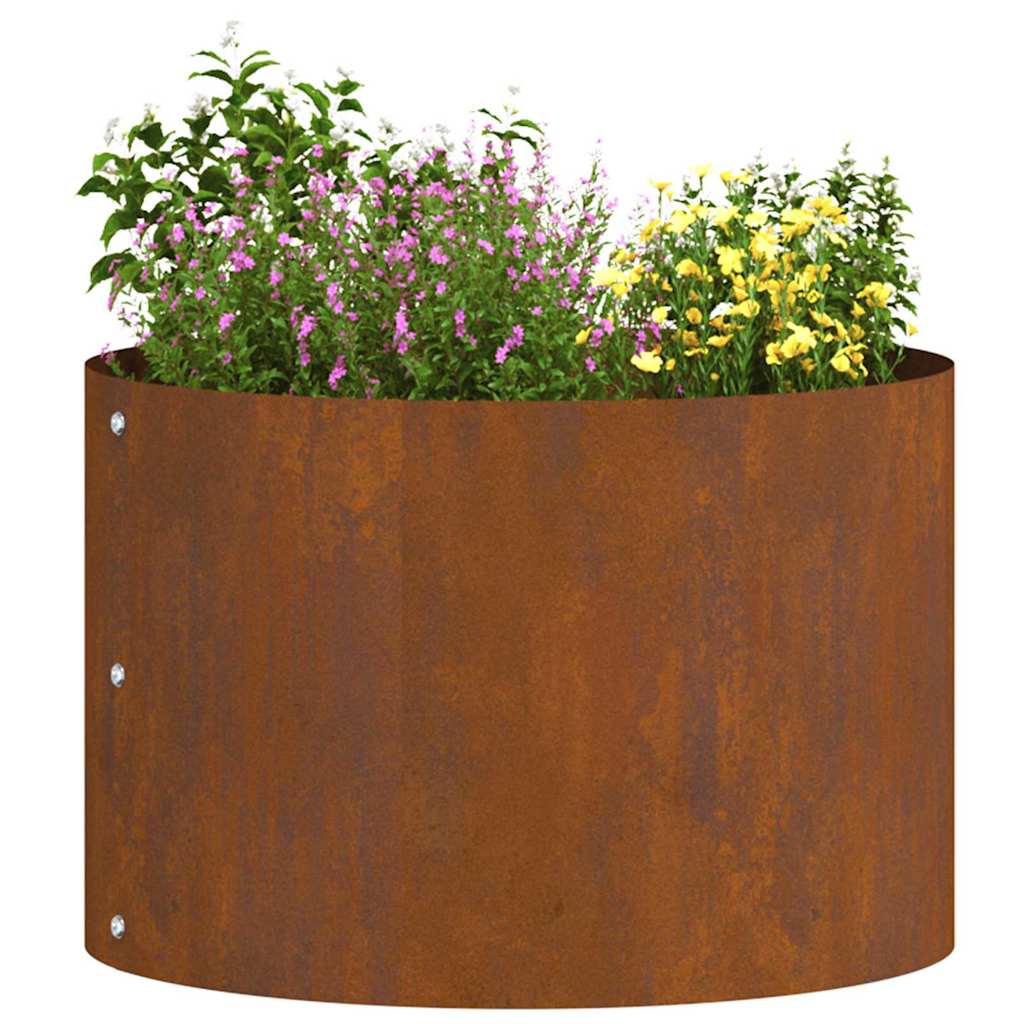 Vaso da giardino Marrone 30 x 30 x 20 cm Acciaio corten