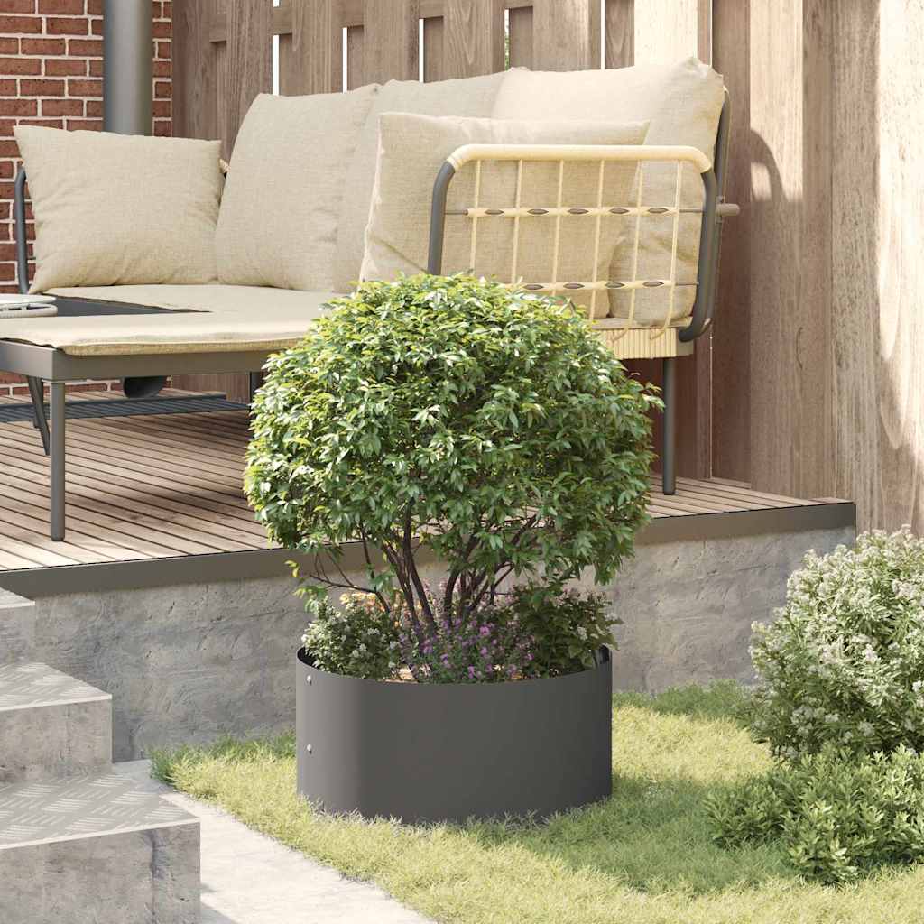 Vaso da giardino Nero 40 x 40 x 20 cm Acciaio
