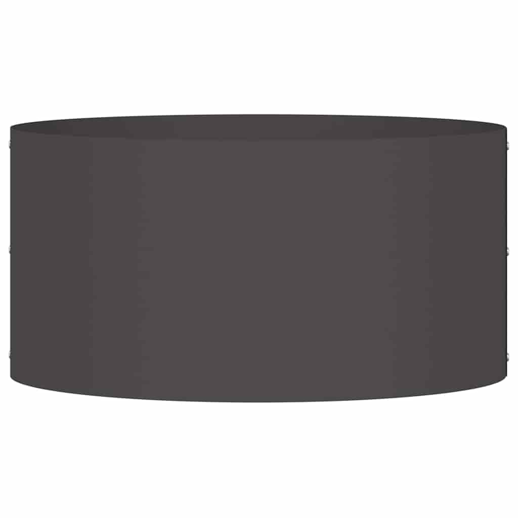 Vasi da giardino 5 pcs Nero 40 x 40 x 20 cm Acciaio