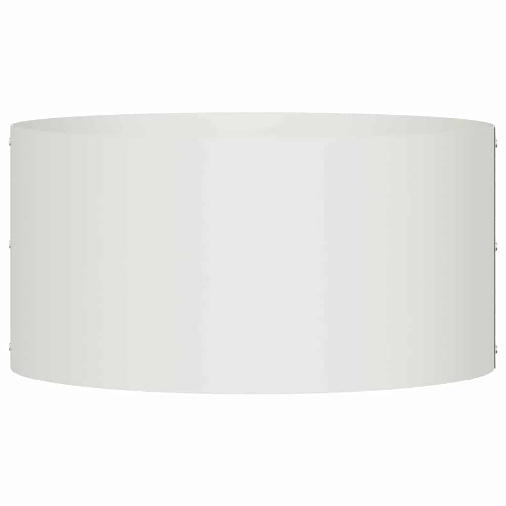 Vaso da giardino Bianco 40 x 40 x 20 cm Acciaio