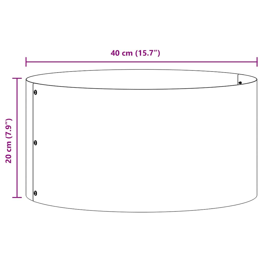 Vasi da giardino 5 pcs Bianco 40 x 40 x 20 cm Acciaio