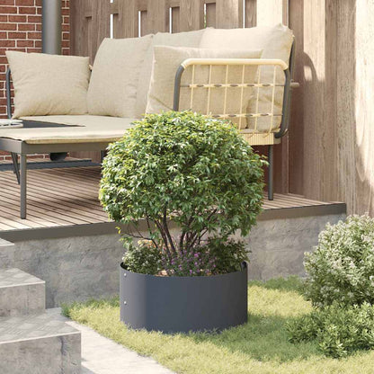 Vasi da giardino 5 pcs Antracite 40 x 40 x 20 cm Acciaio