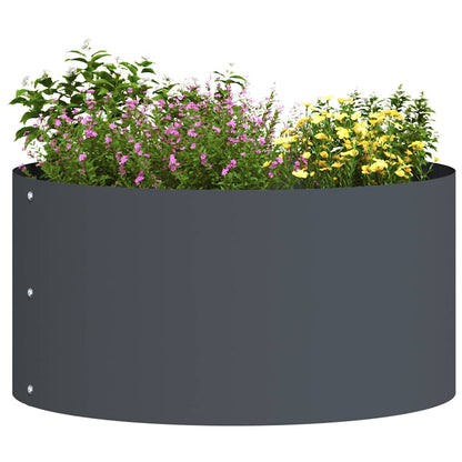 Vasi da giardino 5 pcs Antracite 40 x 40 x 20 cm Acciaio
