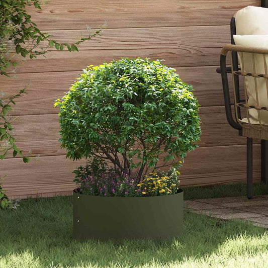 Vasi da giardino 5 pcs Oliver verde 40 x 40 x 20 cm Acciaio