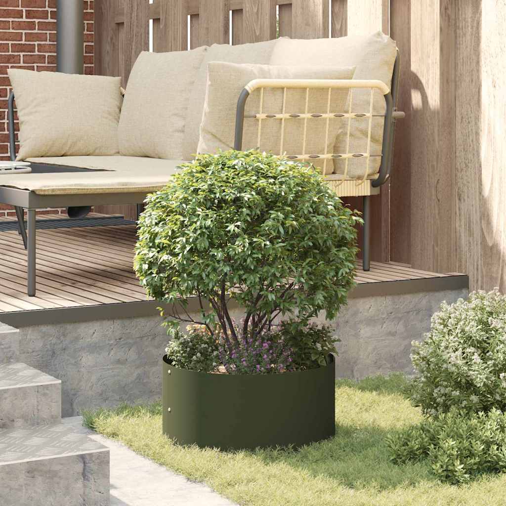 Vasi da giardino 5 pcs Oliver verde 40 x 40 x 20 cm Acciaio
