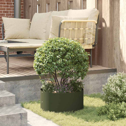 Vasi da giardino 5 pcs Oliver verde 40 x 40 x 20 cm Acciaio