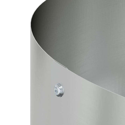 Vaso da giardino Argento 40 x 40 x 20 cm Acciaio zincato