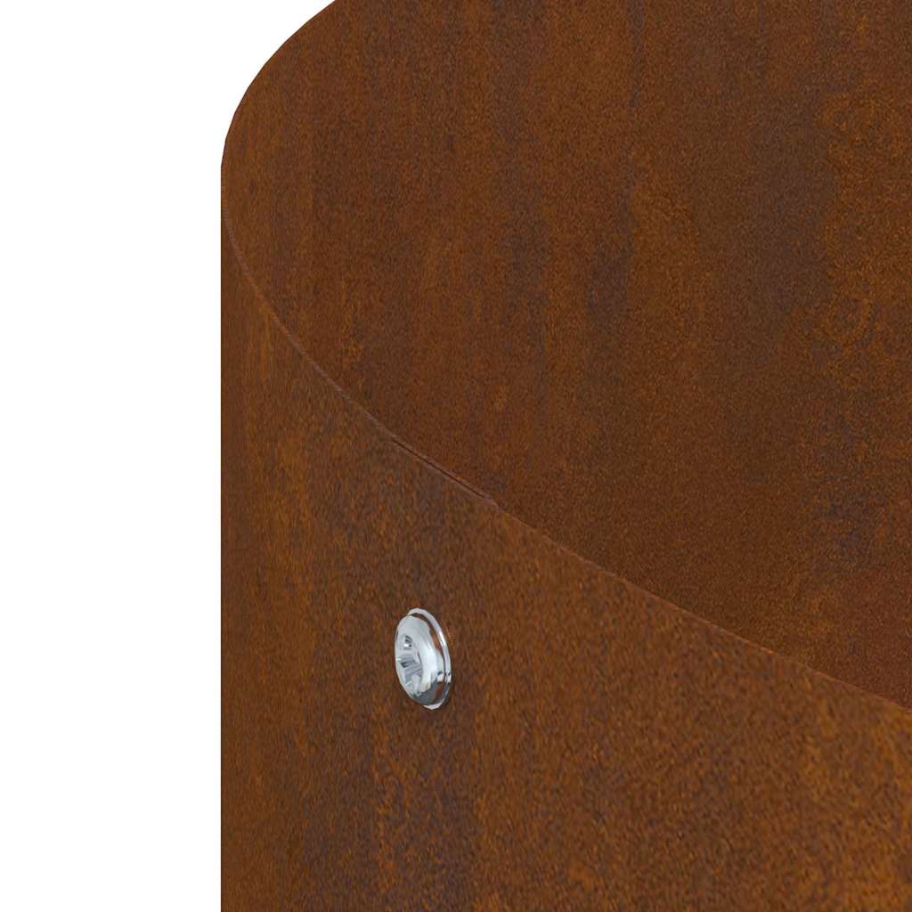 Vaso da giardino Marrone 40 x 40 x 20 cm Acciaio corten