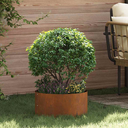 Vaso da giardino Marrone 40 x 40 x 20 cm Acciaio corten