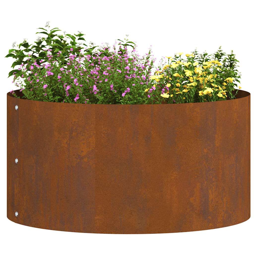 Vaso da giardino Marrone 40 x 40 x 20 cm Acciaio corten