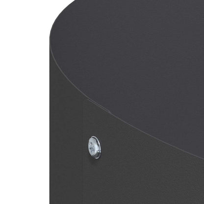 Vasi da giardino 5 pcs Nero 80 x 80 x 20 cm Acciaio