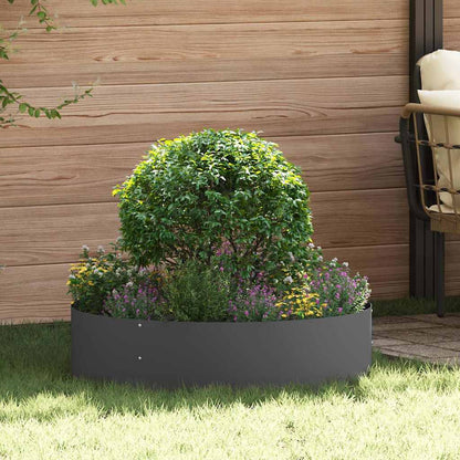 Vasi da giardino 5 pcs Nero 80 x 80 x 20 cm Acciaio